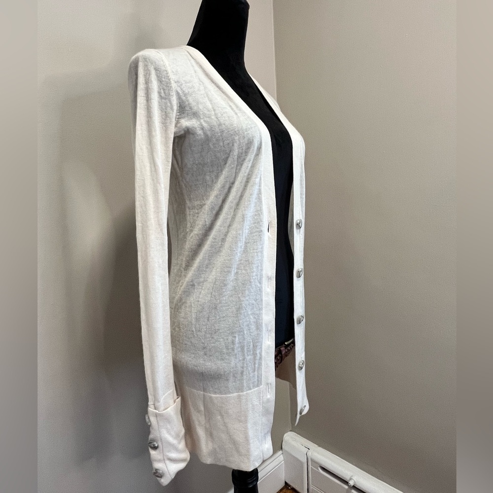 Club Monaco Cream Cashmere Cardigan sz XS - Picture 7 of 13